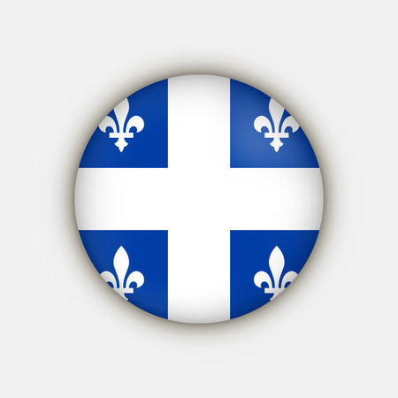 Quebec flag, province of Canada. vector illustration.のイラスト素材