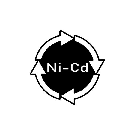 Battery recycle ni-cd, vector illustration, sign.のイラスト素材