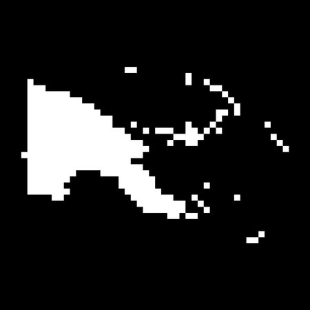 Pixel map of Papua New Guinea. vector illustration.のイラスト素材