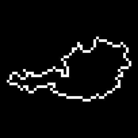 Pixel map of Austria. vector illustration.のイラスト素材