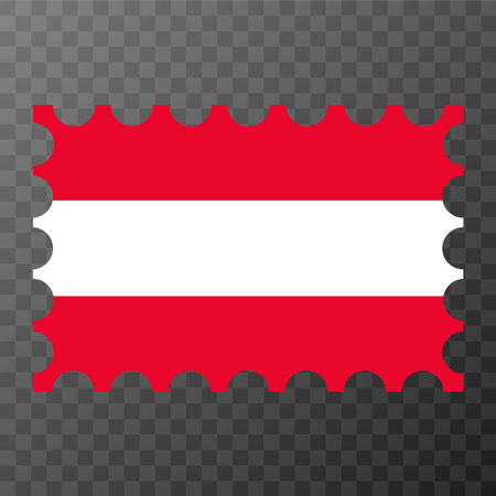 Postage stamp with Austria flag. Vector illustration.のイラスト素材