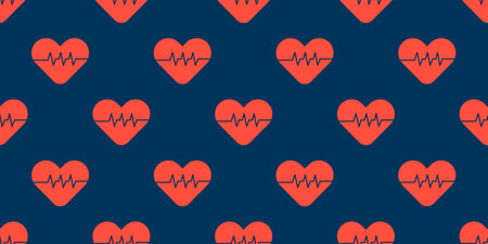 Heart beat pattern. Vector illustration.