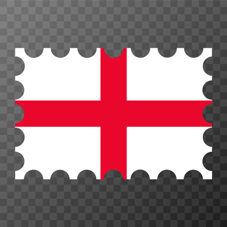 Postage stamp with England flag. Vector illustration.のイラスト素材