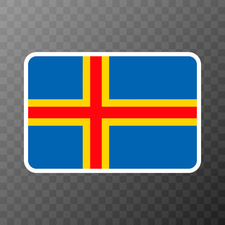Aland flag, official colors and proportion. Vector illustration.のイラスト素材