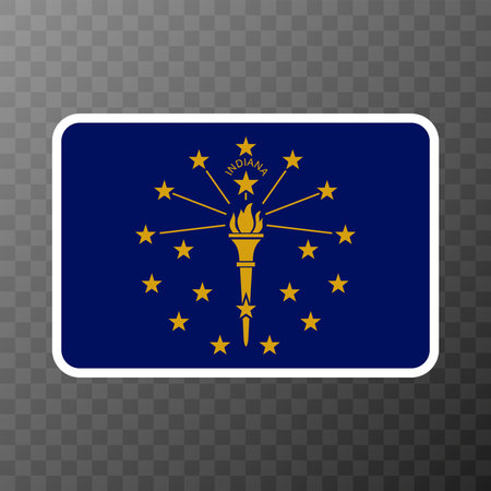 Indiana state flag. Vector illustration.のイラスト素材