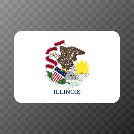 Illinois state flag. Vector illustration.のイラスト素材