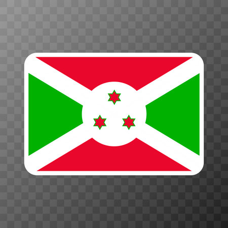 Burundi flag, official colors and proportions. vector illustration.のイラスト素材