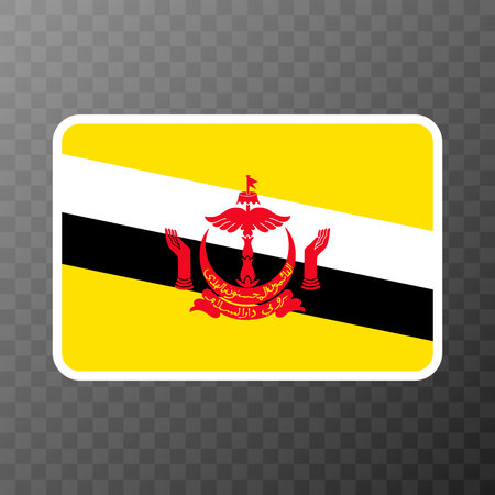 Brunei flag, official colors and proportions. vector illustration.のイラスト素材