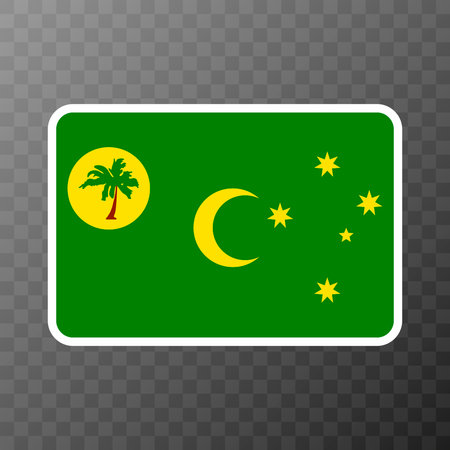 Cocos Islands flag, official colors and proportions. vector illustration.のイラスト素材
