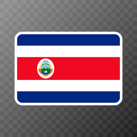 Costa Rica flag, official colors and proportions. vector illustration.のイラスト素材