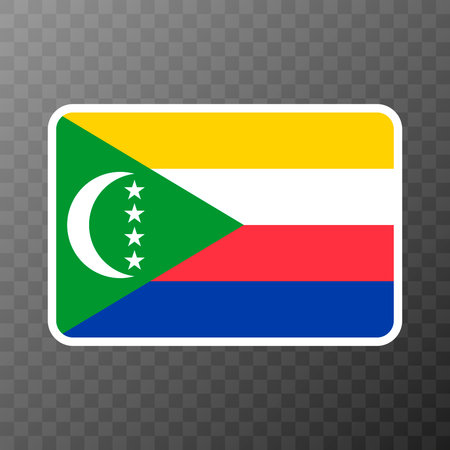 Comoros flag, official colors and proportions. vector illustration.のイラスト素材