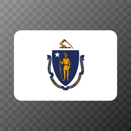 Massachusetts state flag. vector illustration.のイラスト素材