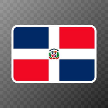 Dominican Republic flag, official colors and proportions. vector illustration.のイラスト素材