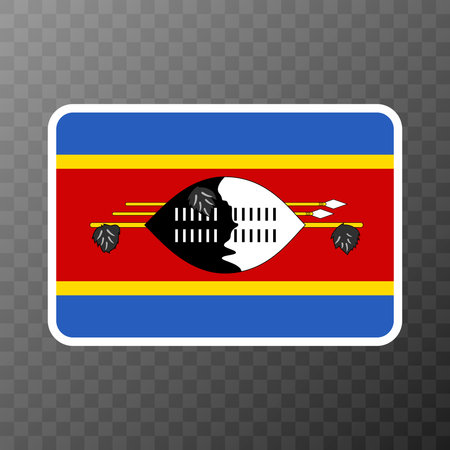 Eswatini flag, official colors and proportions. vector illustration.のイラスト素材