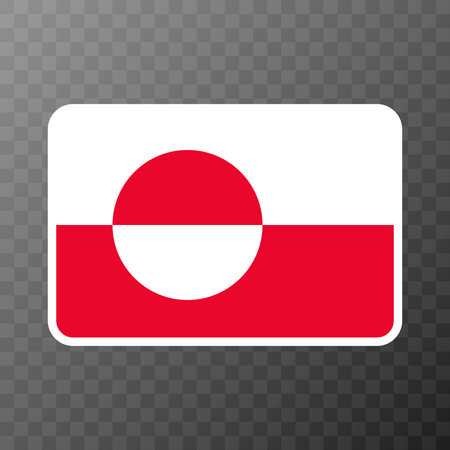 Greenland flag, official colors and proportions. vector illustration.のイラスト素材
