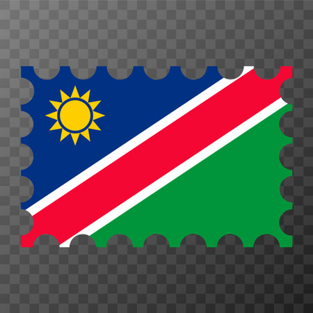 Postage stamp with Namibia flag. vector illustration.のイラスト素材