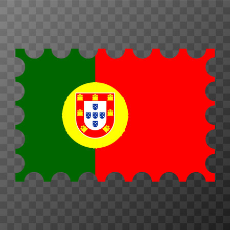 Postage stamp with Portugal flag. vector illustration.のイラスト素材