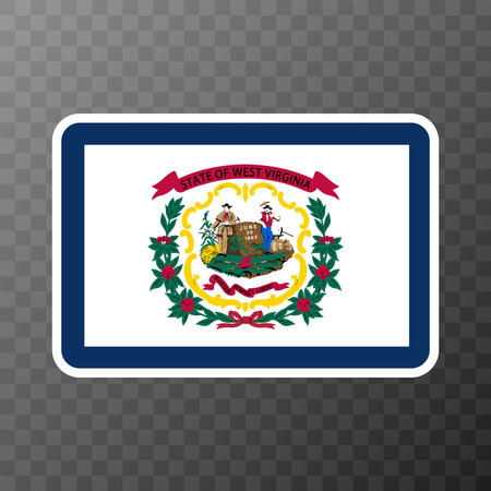 West Virginia state flag. vector illustration.のイラスト素材