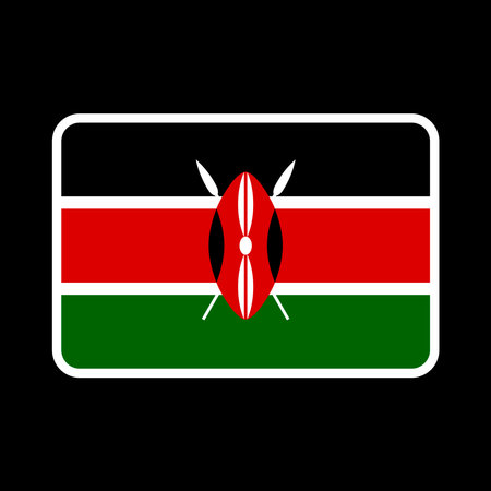 Kenya flag, official colors and proportions. vector illustration.のイラスト素材