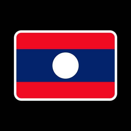 Laos flag, official colors and proportions. vector illustration.のイラスト素材