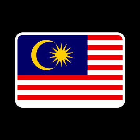 Malaysia flag, official colors and proportions. vector illustration.のイラスト素材