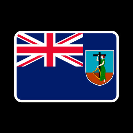 Montserrat flag, official colors and proportions. vector illustration.のイラスト素材