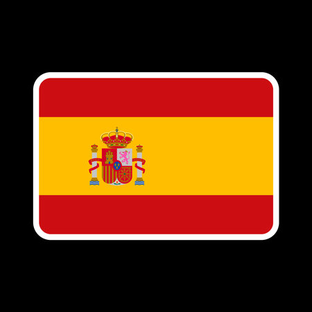Spain flag, official colors and proportions. vector illustration.のイラスト素材