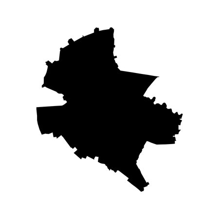 Bucharest development region map, region of Romania. vector illustration.のイラスト素材