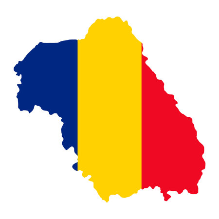 Nord East development region map, region of Romania. vector illustration.のイラスト素材