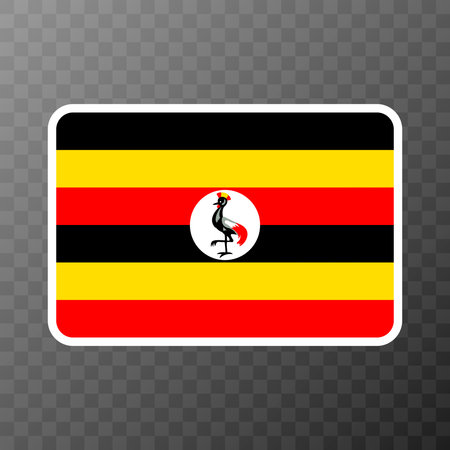 Uganda flag, official colors and proportions. vector illustration.のイラスト素材