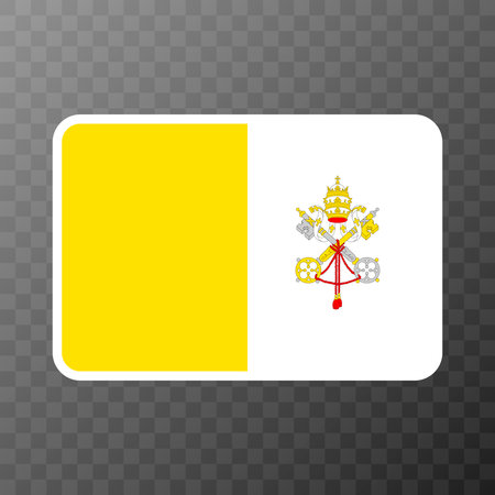 Vatican City flag, official colors and proportions. vector illustration.のイラスト素材