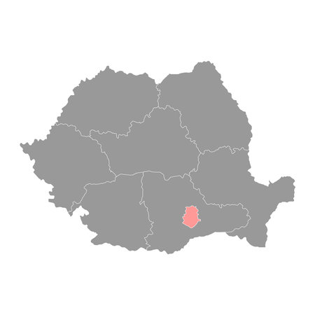 Bucharest Ilfov development region map, region of Romania. vector illustration.のイラスト素材