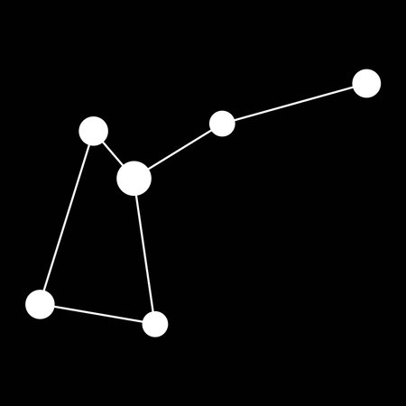 Musca constellation map. vector illustration.のイラスト素材