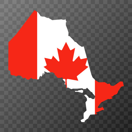 Ontario map, province of Canada. vector illustration.のイラスト素材