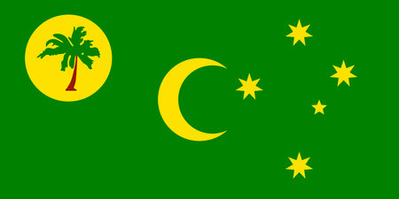 Cocos Islands flag, official colors and proportions. vector illustration.のイラスト素材