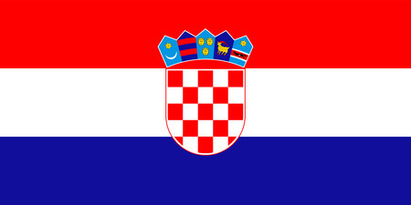 Croatia flag, official colors and proportions. vector illustration.のイラスト素材