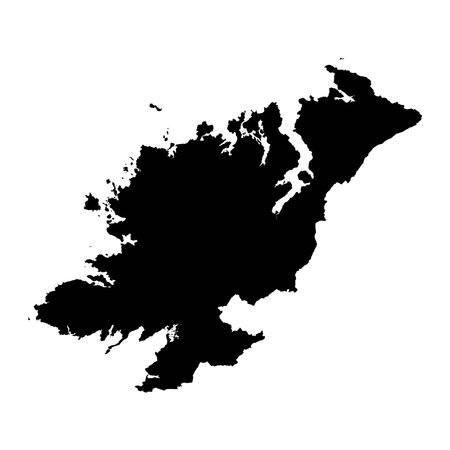 County Donegal map, administrative counties of Ireland. vector illustration.のイラスト素材