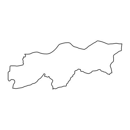 Sirnak province map, administrative divisions of Turkey. vector illustration.のイラスト素材