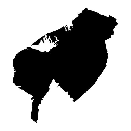 Asuncion department map, department of Paraguay. vector illustration.のイラスト素材