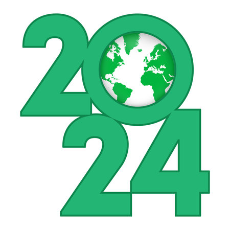 Earth day 2024 banner. Vector illustration.のイラスト素材