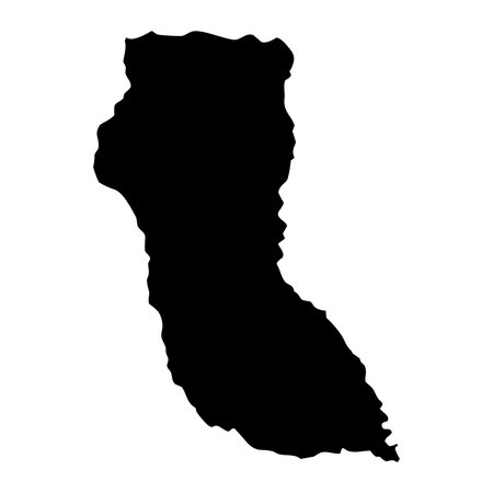 North East district map, administrative division of Botswana.のイラスト素材