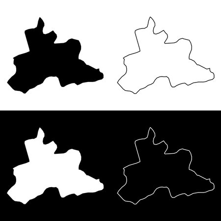 Center region map, administrative division of Burkina Faso.のイラスト素材
