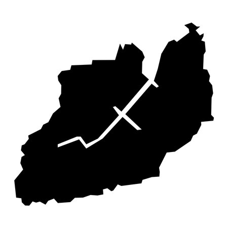 Sha Tin district map, administrative division of Hong Kong. Vector illustration.のイラスト素材