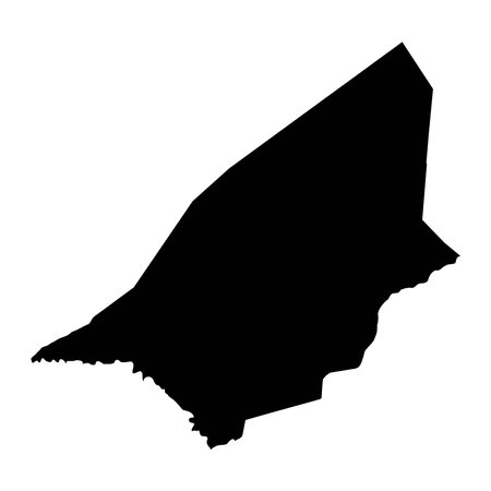 Brakna region map, administrative division of Mauritania. Vector illustration.のイラスト素材