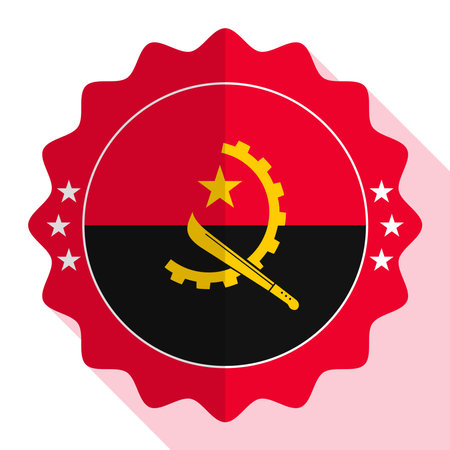 Angola quality emblem, label, sign, button. Vector illustration.のイラスト素材