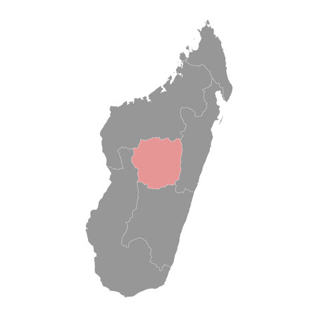 Antananarivo province map, administrative division of Madagascar. Vector illustration.のイラスト素材