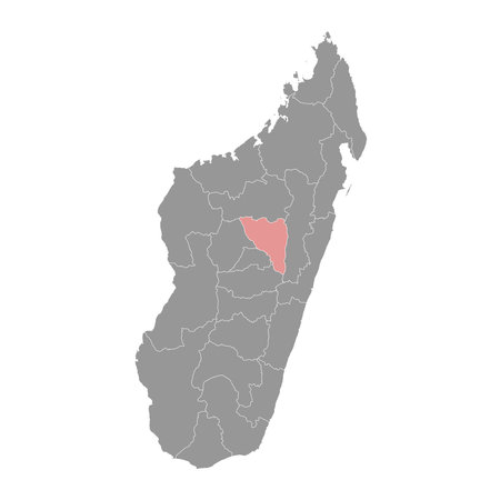 Analamanga region map, administrative division of Madagascar. Vector illustration.のイラスト素材