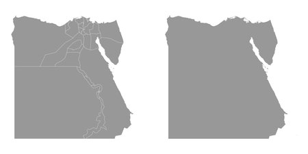 Map of the administrative divisions of Egypt. Vector illustration.のイラスト素材