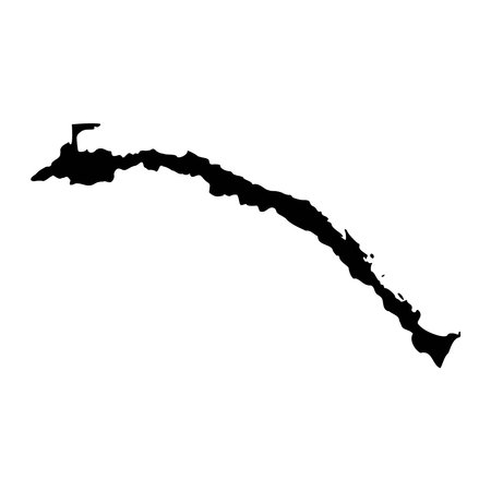 Guna Yala map, administrative division of Panama. Vector illustration.のイラスト素材