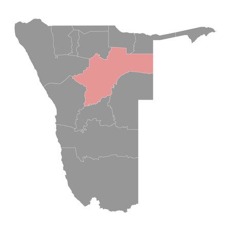 Otjozondjupa region map, administrative division of Namibia. Vector illustration.のイラスト素材